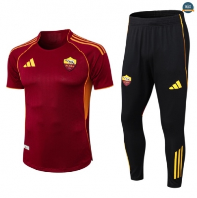 Maxmaillots Training AS Rome 2025/26 Rouge/Noir personnalisé