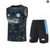 Maxmaillots Training Naples Ensemble Short Débardeur 2025/26 Gris foncé/Bleu Online