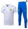 Maxmaillots Training Polo Real Madrid 2025/26 Blanc/Bleu Pas Cher