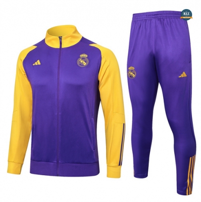 Soldes Max Veste Survetement Real Madrid 2024/25 Violet pas cher fiable