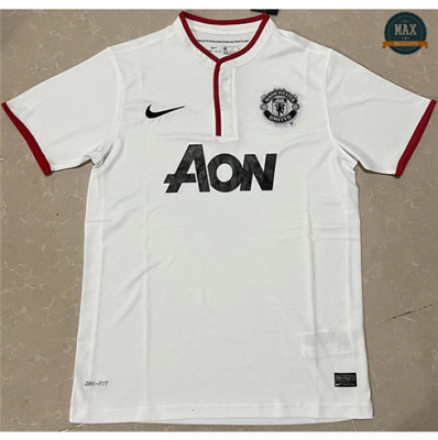 Max Maillots Foot Retro 2013-14 Manchester United Blanc