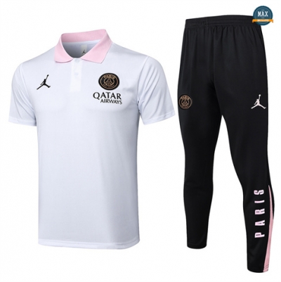 Max Maillots Training Paris Saint Germain Polo + Pantalon 2024/25 Blanc